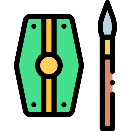 Weapon Detailed Rounded Lineal color icon