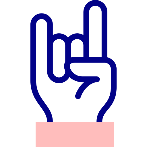 手 Detailed Mixed Lineal color icon