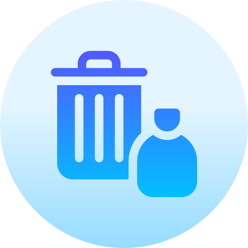 Garbage Basic Gradient Circular icon