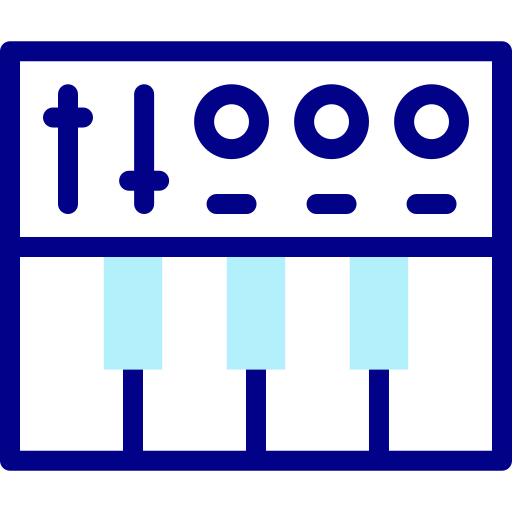 sintetizador Detailed Mixed Lineal color icono