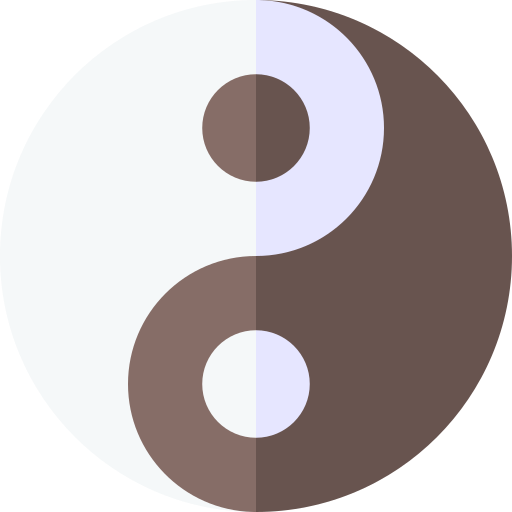 ying yang Basic Straight Flat Ícone