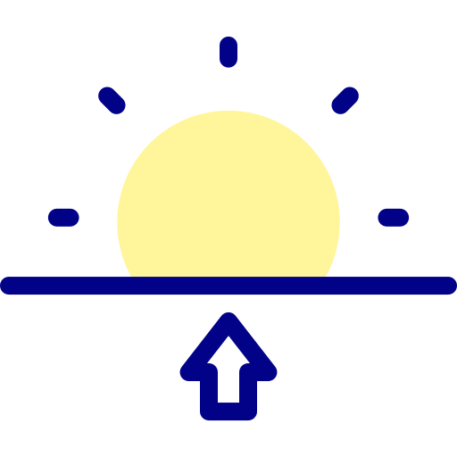 wschód słońca Detailed Mixed Lineal color ikona