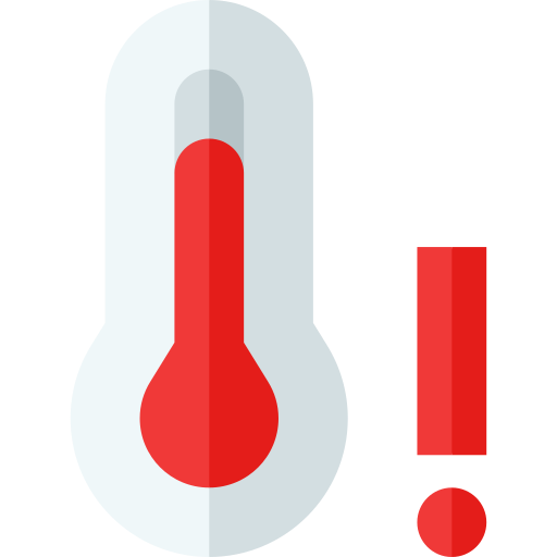wysoka temperatura Basic Straight Flat ikona