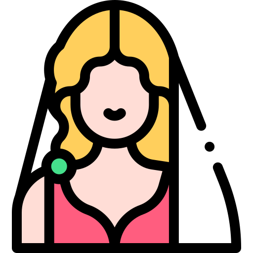 kobieta Detailed Rounded Lineal color ikona
