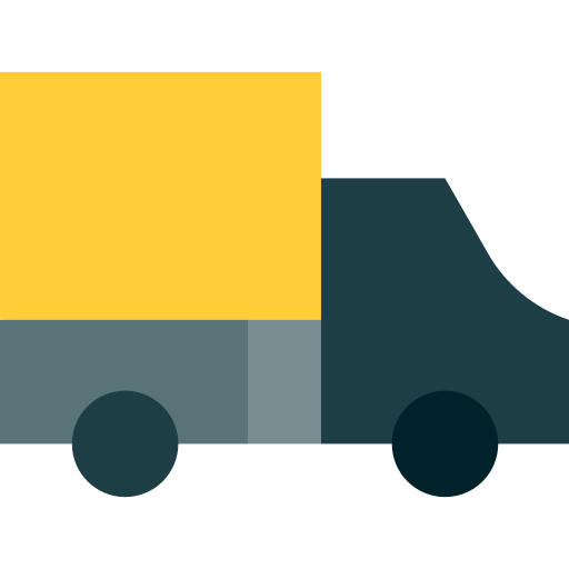 camión de reparto Basic Straight Flat icono
