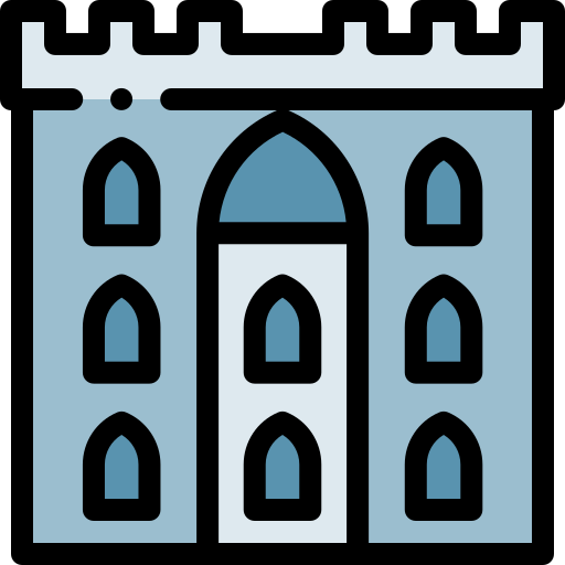 Castle Detailed Rounded Lineal color icon