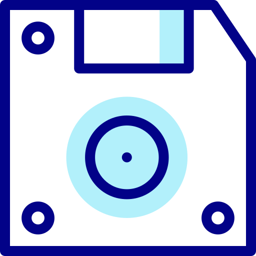Floppy disk Detailed Mixed Lineal color icon