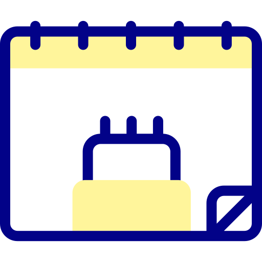 kalendarz Detailed Mixed Lineal color ikona