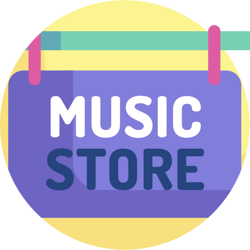 muziekwinkel Detailed Flat Circular Flat icoon