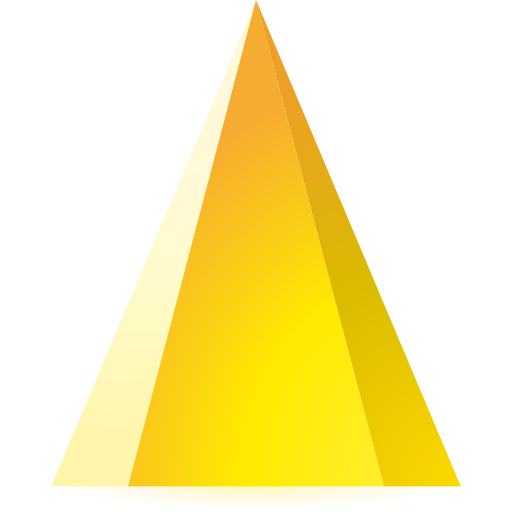 piramida 3D Toy Gradient ikona