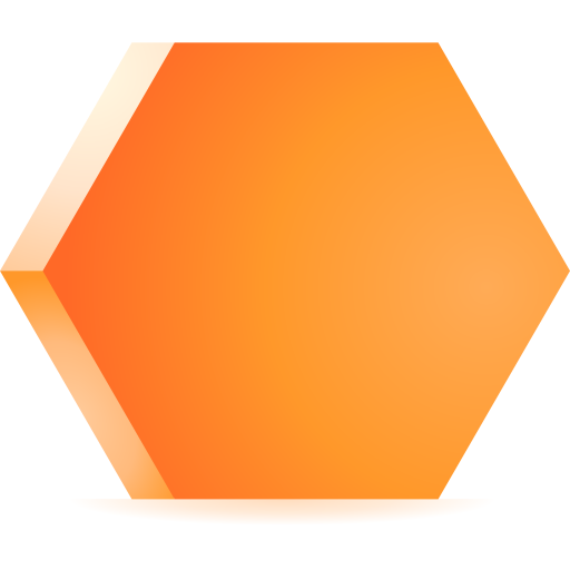 六角形 3D Toy Gradient icon