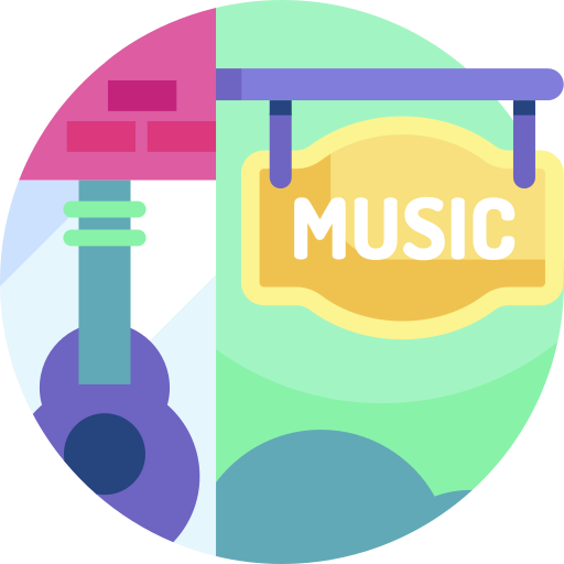 tienda de música Detailed Flat Circular Flat icono
