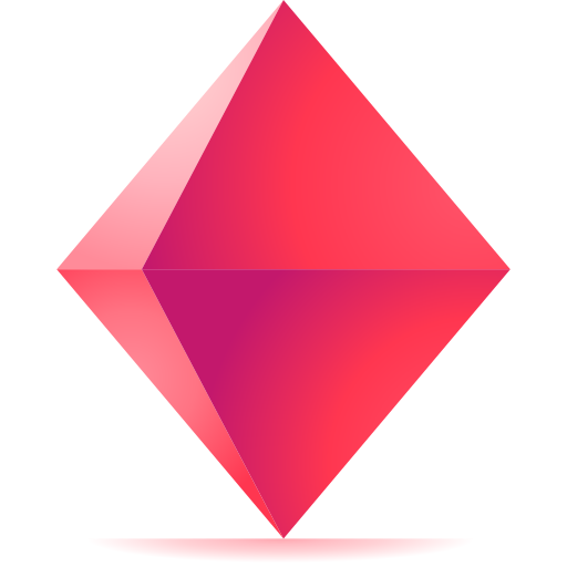 oktaeder 3D Toy Gradient icon