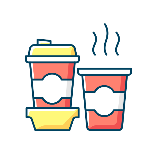 kaffeetasse Generic Thin Outline Color icon