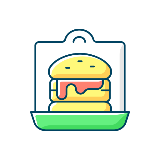 Hamburger Generic Thin Outline Color icon