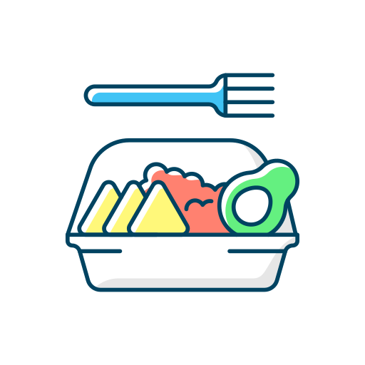 식사 Generic Thin Outline Color icon