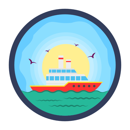 barco de transbordador Generic Circular icono