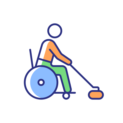 curling Generic Thin Outline Color icono
