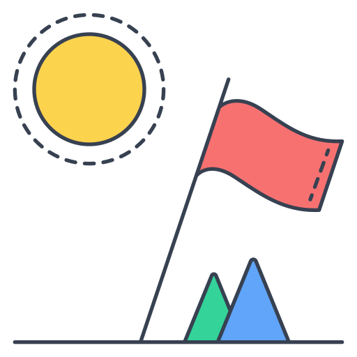 drapeau Generic Thin Outline Color Icône