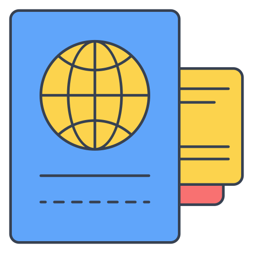 International passport Generic Thin Outline Color icon