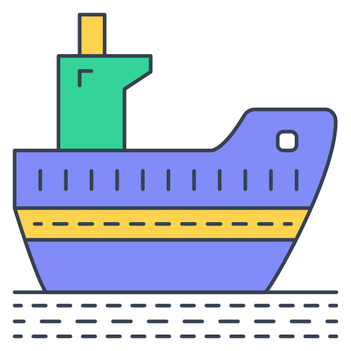 Ship Generic Thin Outline Color icon