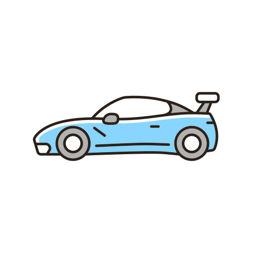 Racing car Generic Thin Outline Color icon