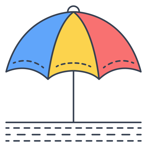 зонт от солнца Generic Thin Outline Color иконка