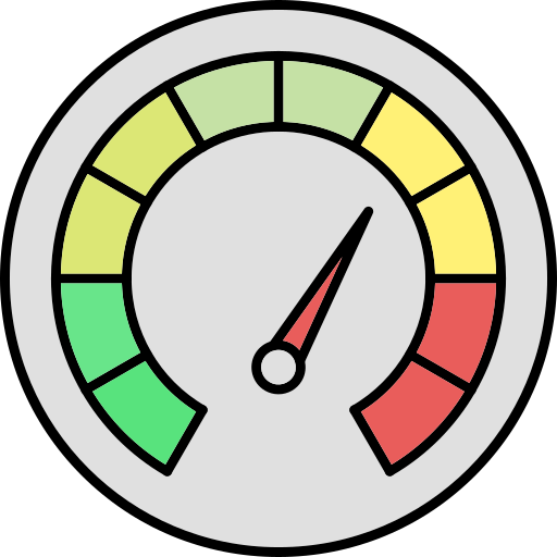 snelheidsmeter Generic Thin Outline Color icoon