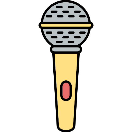 Микрофон Generic Thin Outline Color иконка