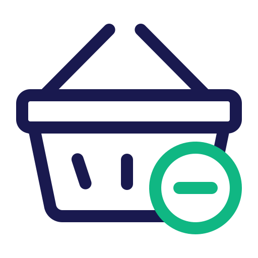 Remove cart Generic Outline Color icon