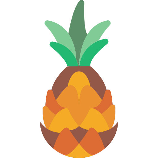 ananas Basic Miscellany Flat ikona