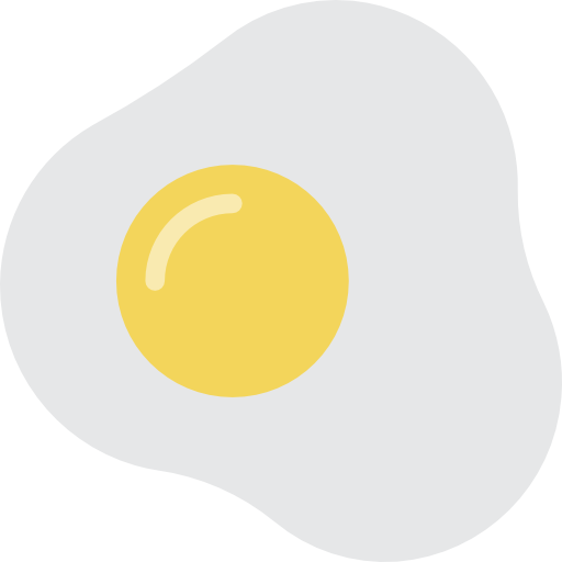 Fried egg Basic Miscellany Flat icon