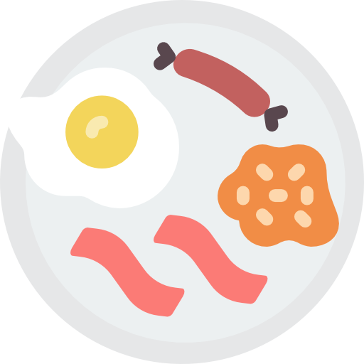 ontbijt Basic Miscellany Flat icoon