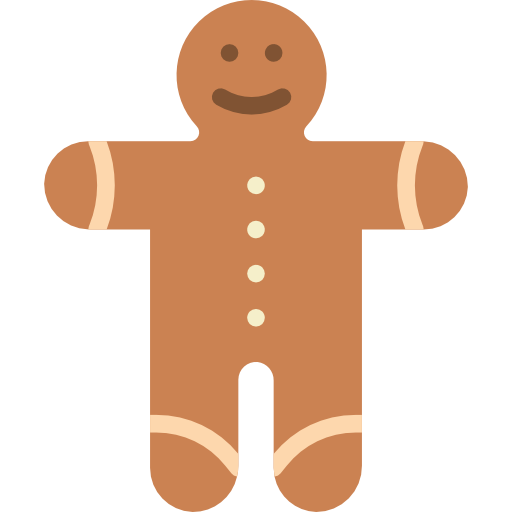 Gingerbread man Basic Miscellany Flat icon