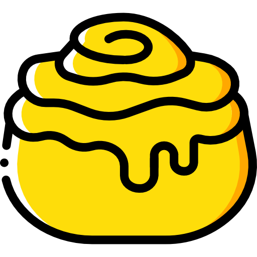 Cinnamon roll Basic Miscellany Yellow icon