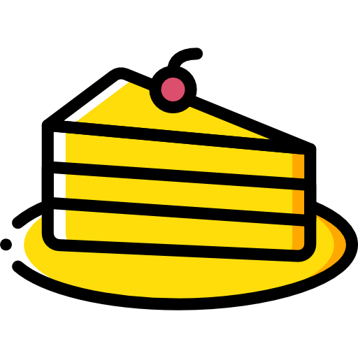 Piece of cake Basic Miscellany Yellow icon