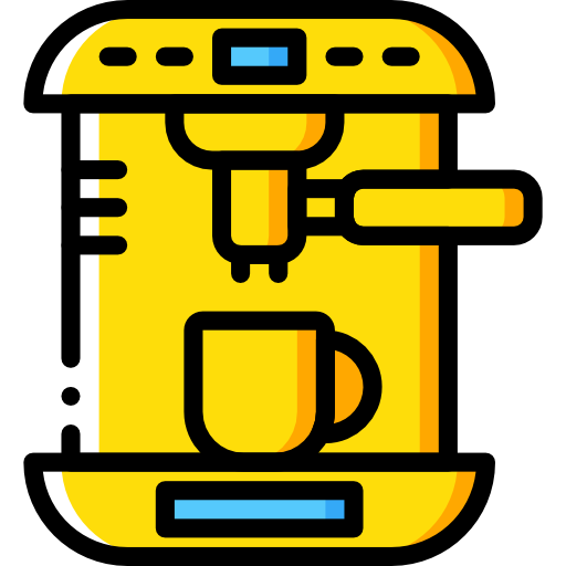 Coffee machine Basic Miscellany Yellow icon