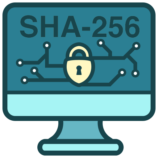 SHA 256 Generic Outline Color icon