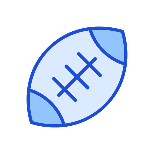 le rugby Generic Blue Icône