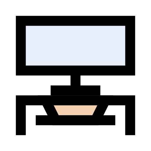 tv-standaard Vector Stall Lineal Color icoon