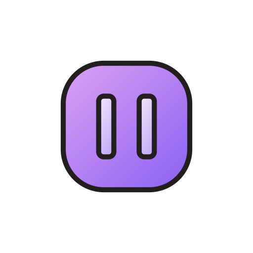 Pause button Generic Outline Gradient icon