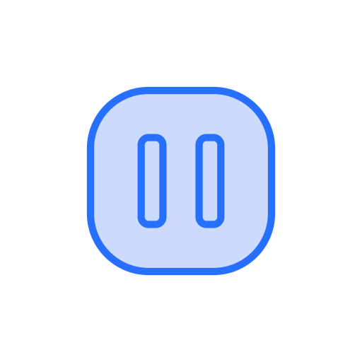 Pause button Generic Blue icon