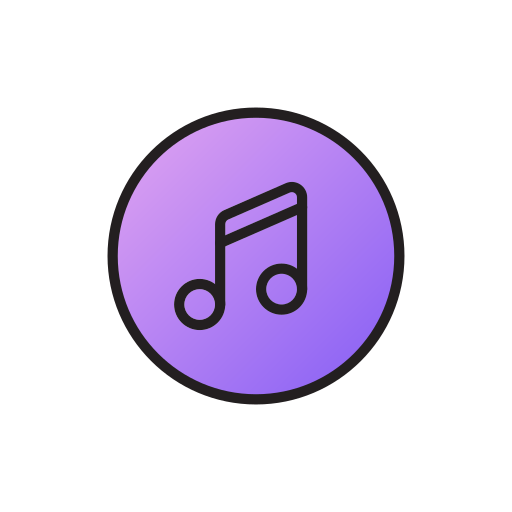 muziek Generic Outline Gradient icoon