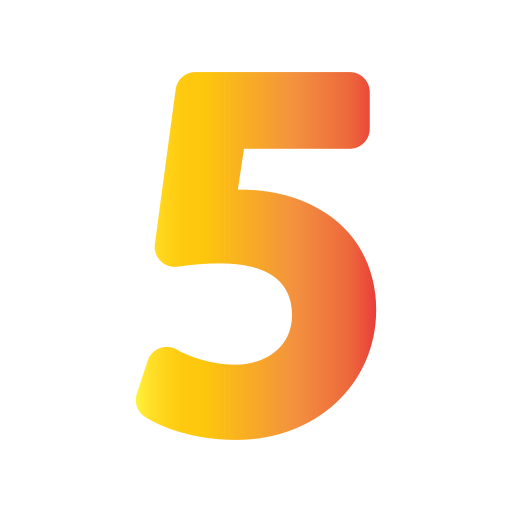 Five Generic Flat Gradient icon