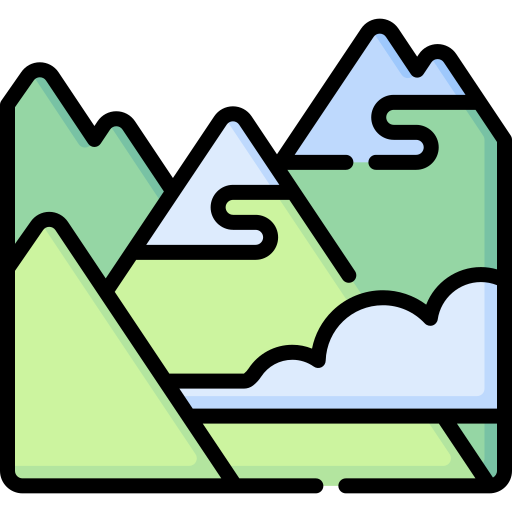 chaîne de montagnes Special Lineal color Icône