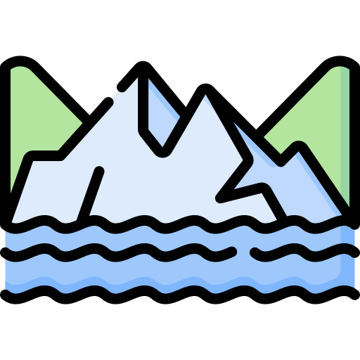 glaciar Special Lineal color icono