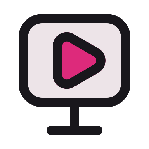 video Generic Outline Color icon