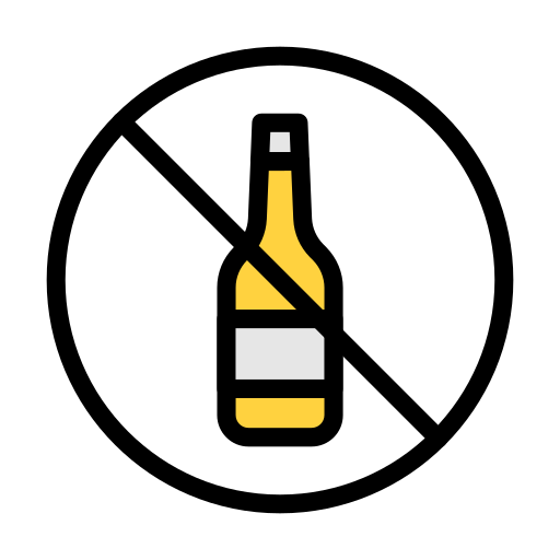 kein alkohol Vector Stall Lineal Color icon