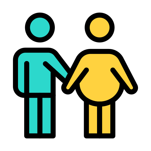 Couple Vector Stall Lineal Color icon
