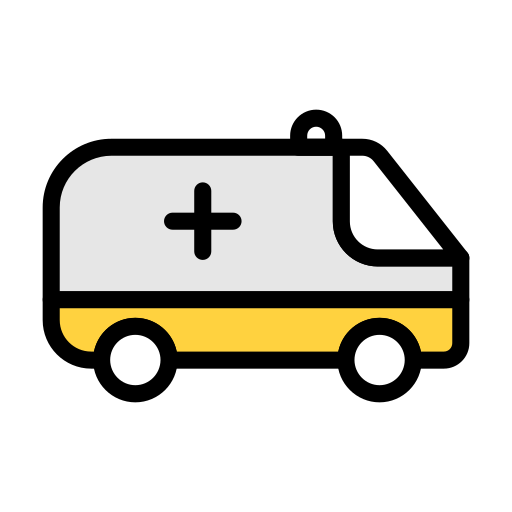 ambulancia Vector Stall Lineal Color icono